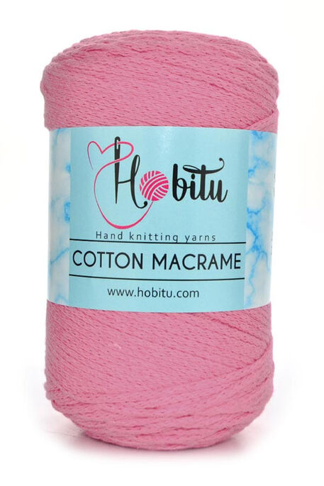 Hobitu Yarn - HOBİTU COTTON MACRAME YARN 179 sugar pink