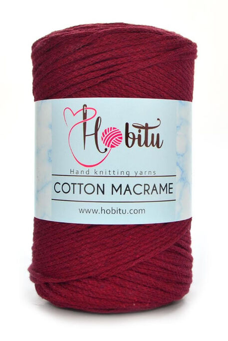 Hobitu Yarn - HOBİTU COTTON MACRAME YARN 181 claret red