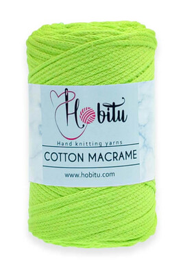 Hobitu Yarn - HOBİTU COTTON MACRAME YARN 201 NEON YELLOW