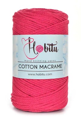 Hobitu Yarn - HOBİTU COTTON MACRAME YARN 203 NEON PINK