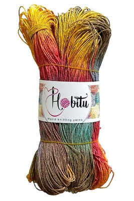 HOBİTU YARNS - HOBİTU EL BOYAMA KAĞIT İP 500-600 GR 224