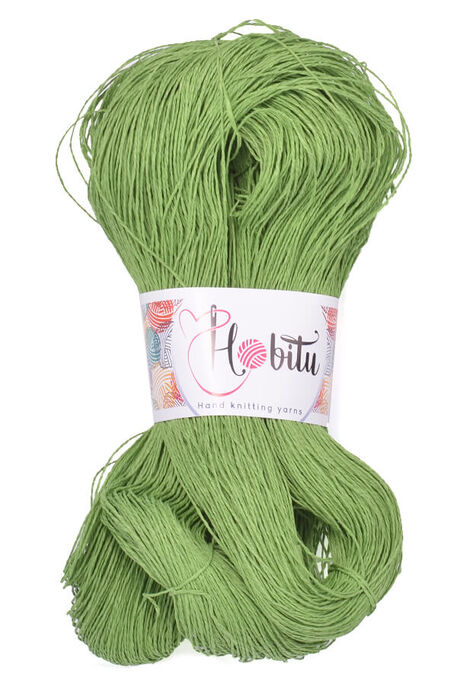 Hobitu Yarn - HOBİTU KAĞIT İP 500-600 GR 155 Elma Yeşil