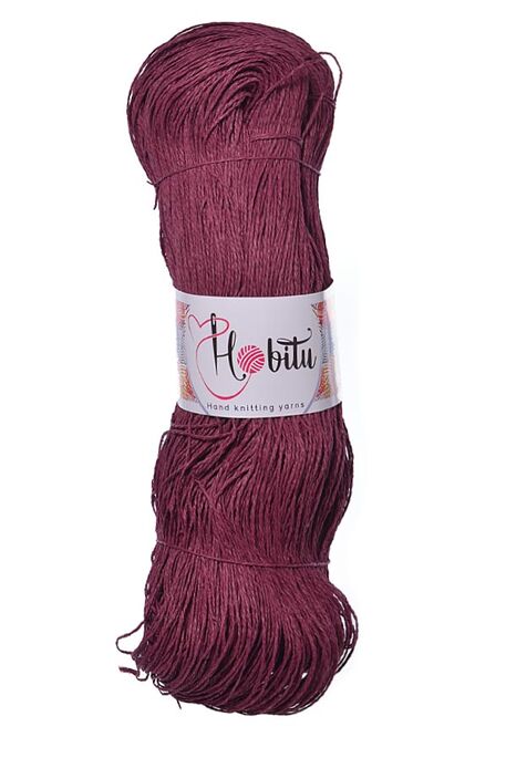 Hobitu Yarn - HOBİTU KAĞIT İP 500-600 GR 060 Mürdüm