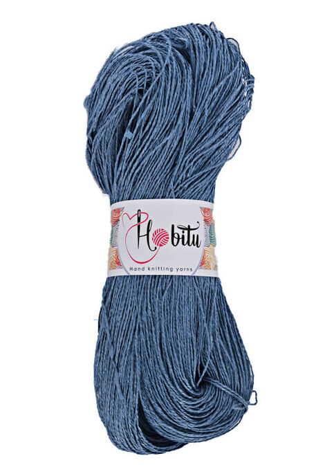 Hobitu Yarn - HOBİTU KAĞIT İP 500-600 GR 203 Havacı Mavi