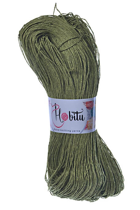 Hobitu Yarn - HOBİTU KAĞIT İP 500-600 GR 268 Haki