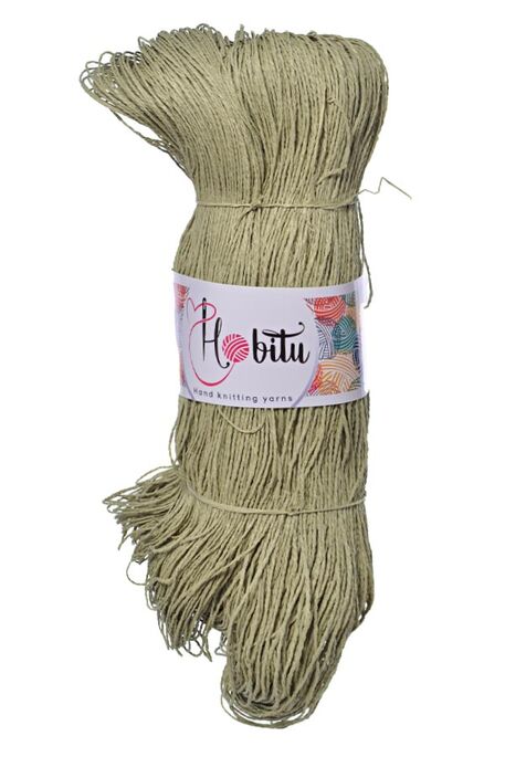 Hobitu Yarn - HOBİTU KAĞIT İP 500-600 GR 881 Küf Yeşili