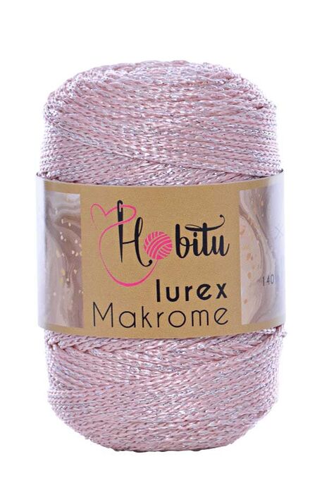 Hobitu Yarn - HOBİTU MACRAME SILVER LUREX YARN 072 Powder-Silver