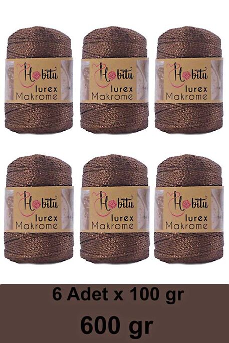 Hobitu Yarn - HOBİTU MACRAME SILVER LUREX YARN 6 LI PAKET 200