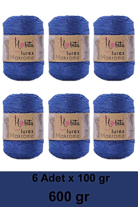 Hobitu Yarn - HOBİTU MACRAME SILVER LUREX YARN 6 LI PAKET 252