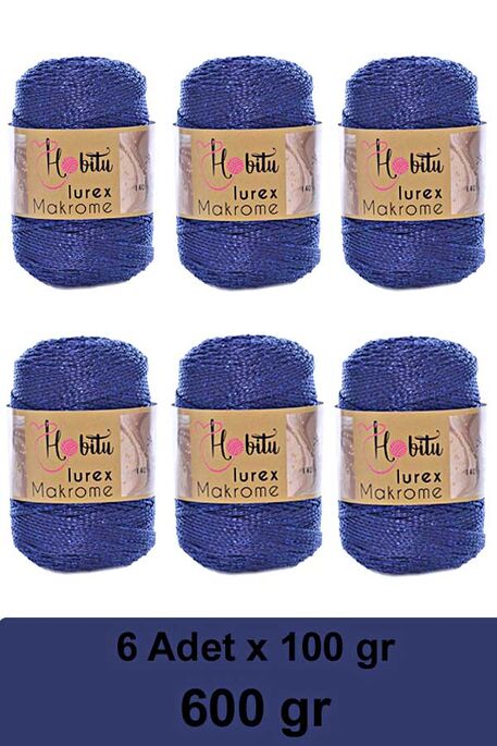 Hobitu Yarn - HOBİTU MACRAME SILVER LUREX YARN 6 LI PAKET 262