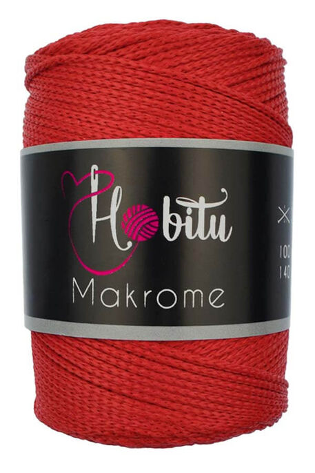 HOBİTU YARNS - HOBİTU MAKROME 100 Kırmızı