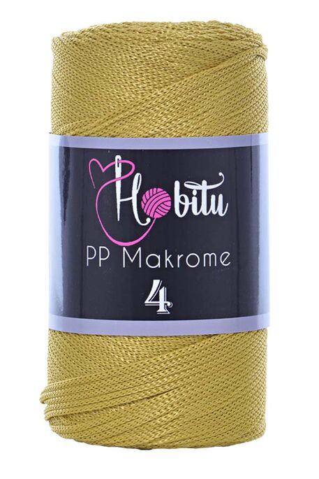 Hobitu Yarn - HOBİTU MAKROME 200GR NO:4 050 Gold