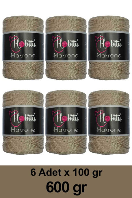 Hobitu Yarn - HOBİTU MAKROME 600 GR 6 Lİ PAKET 037 Kese Kağıdı