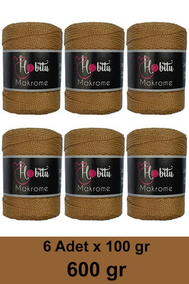 Hobitu Yarn - HOBİTU MAKROME 600 GR 6 Lİ PAKET YARN 044