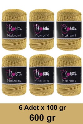 Hobitu Yarn - HOBİTU MAKROME 600 GR 6 Lİ PAKET YARN 050