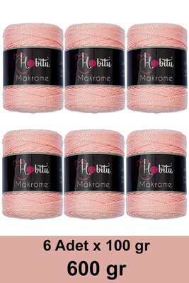 Hobitu Yarn - HOBİTU MAKROME 600 GR 6 Lİ PAKET YARN 070