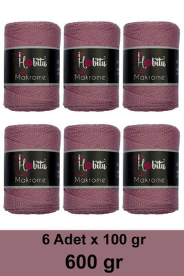 Hobitu Yarn - HOBİTU MAKROME 600 GR 6 Lİ PAKET YARN 090