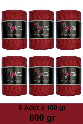 Hobitu Yarn - HOBİTU MAKROME 600 GR 6 Lİ PAKET YARN 105