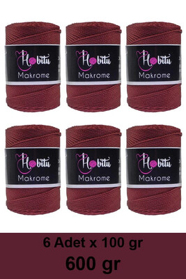 Hobitu Yarn - HOBİTU MAKROME 600 GR 6 Lİ PAKET YARN 114