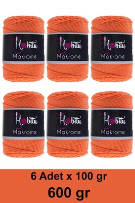 Hobitu Yarn - HOBİTU MAKROME 600 GR 6 Lİ PAKET YARN 120