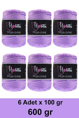 Hobitu Yarn - HOBİTU MAKROME 600 GR 6 Lİ PAKET YARN 130