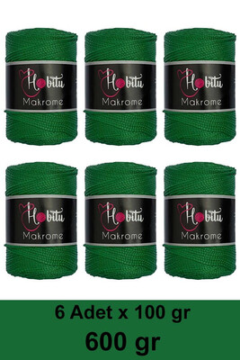 Hobitu Yarn - HOBİTU MAKROME 600 GR 6 Lİ PAKET YARN 172