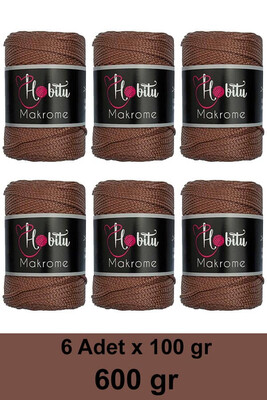 Hobitu Yarn - HOBİTU MAKROME 600 GR 6 Lİ PAKET YARN 205