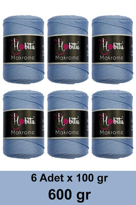 Hobitu Yarn - HOBİTU MAKROME 600 GR 6 Lİ PAKET YARN 220