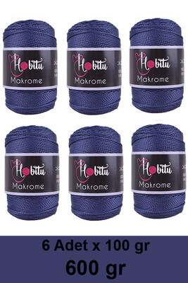 Hobitu Yarn - HOBİTU MAKROME 600 GR 6 Lİ PAKET YARN 262