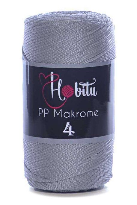 Hobitu Yarn - HOBİTU MAKROME 200gr NO:4 060 Açık Gri