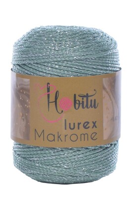 HOBİTU YARNS - HOBİTU MAKROME SİMLİ LUREX 168 Çağla-Gümüş