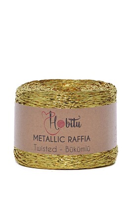 HOBİTU - HOBİTU METALİK BÜKÜMLÜ RAFFİA 250 GR 220 Gold