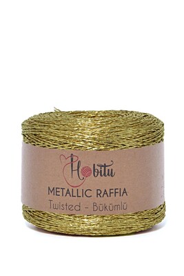 HOBİTU - HOBİTU METALİK BÜKÜMLÜ RAFFİA 250 GR 290 Açık Gold