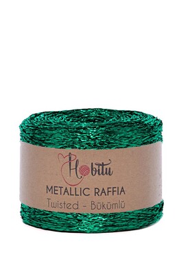 HOBİTU - HOBİTU METALİK BÜKÜMLÜ RAFFİA 250 GR 400 Zümrüt