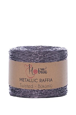 HOBİTU - HOBİTU METALİK BÜKÜMLÜ RAFFİA 250 GR 475 Antrasit