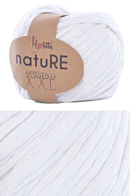 Hobitu Yarn - HOBİTU NATURE JUMBO XXL COTTON 152 Ekru