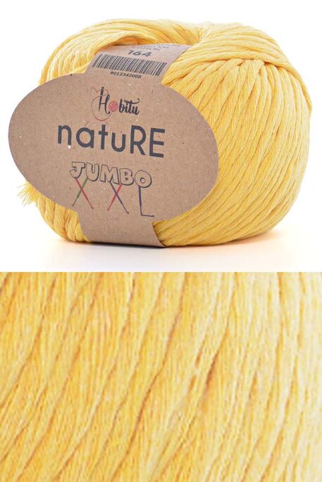 Hobitu Yarn - HOBİTU NATURE JUMBO XXL COTTON 164 Sarı