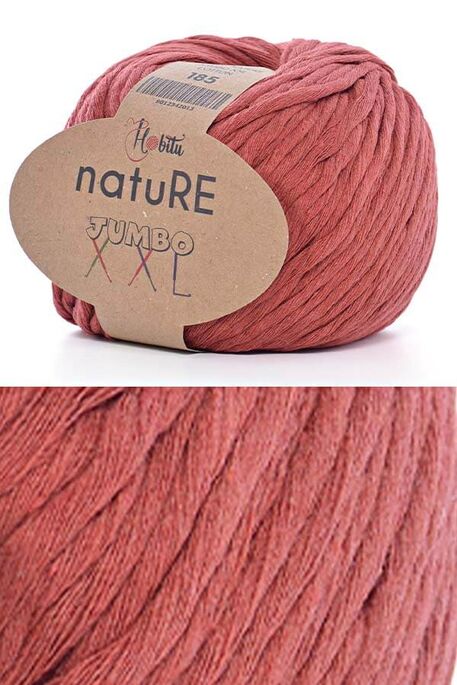 Hobitu Yarn - HOBİTU NATURE JUMBO XXL COTTON 185 Taba