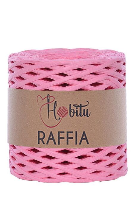 Hobitu Yarn - HOBİTU RAFFİA İPİ 200 GR G23 Pembe