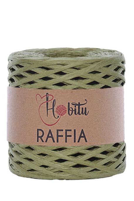 Hobitu Yarn - HOBİTU RAFFİA İPİ 200 GR G33 Haki