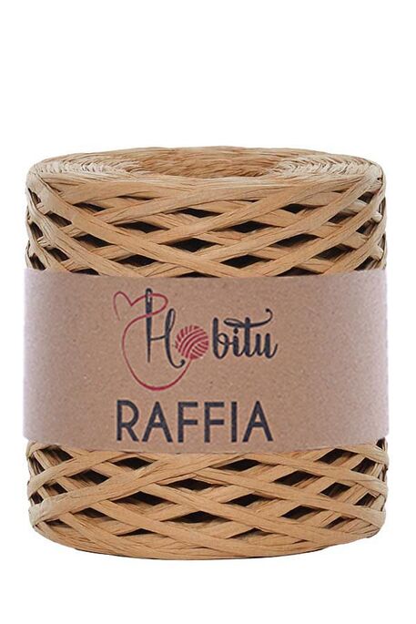 Hobitu Yarn - HOBİTU RAFFİA İPİ 200 GR G39 Camel