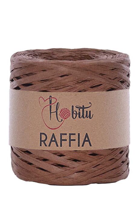 Hobitu Yarn - HOBİTU RAFFİA İPİ 200 GR G43 Kahve