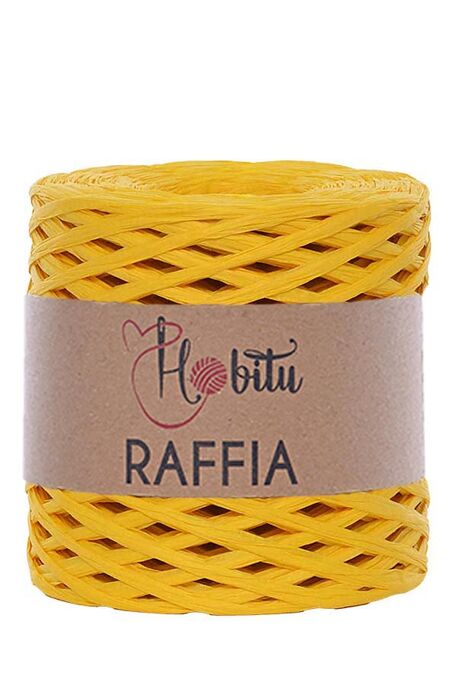 Hobitu Yarn - HOBİTU RAFFİA İPİ 200 GR G59 Sarı