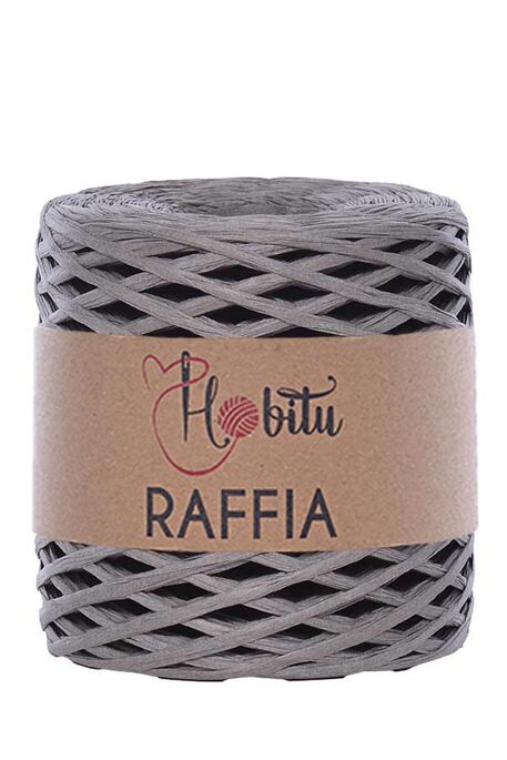 Hobitu Yarn - HOBİTU RAFFİA İPİ 200 GR G64 Antrasit