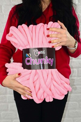 HOBİTU RİO CHUNKY KNİTTİNG YARN 1411 POWDER RINK - Thumbnail