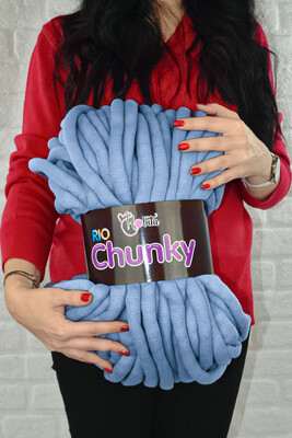 HOBİTU RİO CHUNKY KNİTTİNG YARN 1807 BABY BLUE - Thumbnail