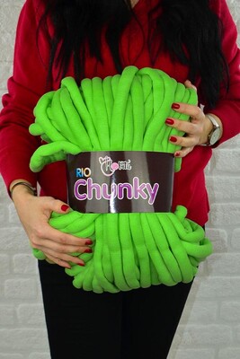 HOBİTU RİO CHUNKY KNİTTİNG YARN 1907 NEON GREEN - Thumbnail