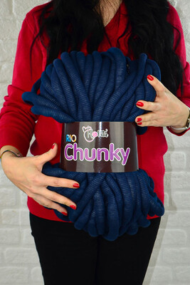 HOBİTU RİO CHUNKY KNİTTİNG YARN 2404 NAVY BLUE - Thumbnail