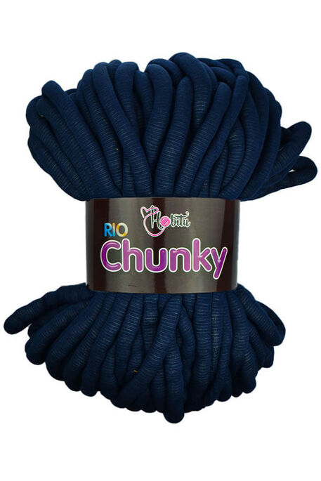 Hobitu Yarn - HOBİTU RİO CHUNKY KNİTTİNG YARN 2404 NAVY BLUE