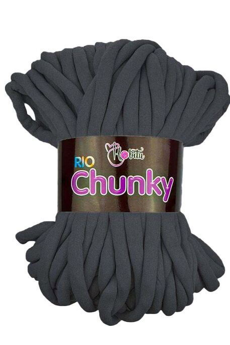 Hobitu Yarn - HOBİTU RİO CHUNKY KNİTTİNG YARN 3080 DARK GRAY